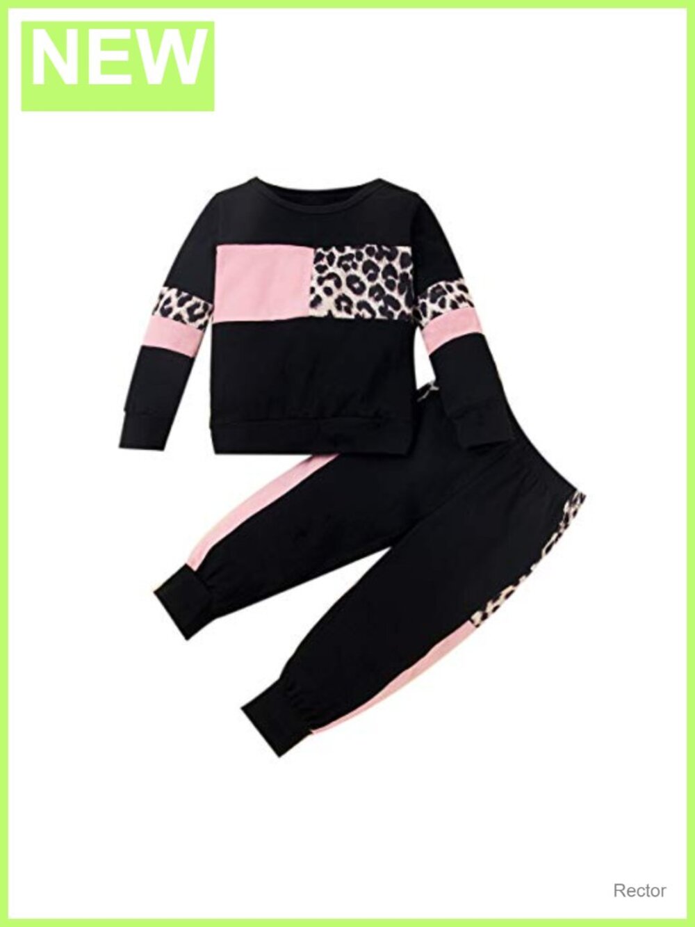 Toddler Girl 2 Piece Sweatsuit Outfit Set Cotton Blend Jogger Pants